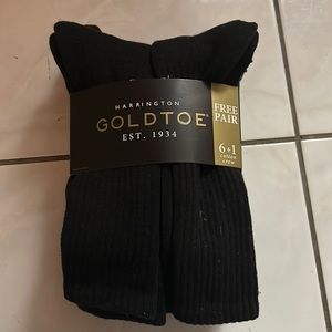 Harrington Gold Toe new with tags black dress socks